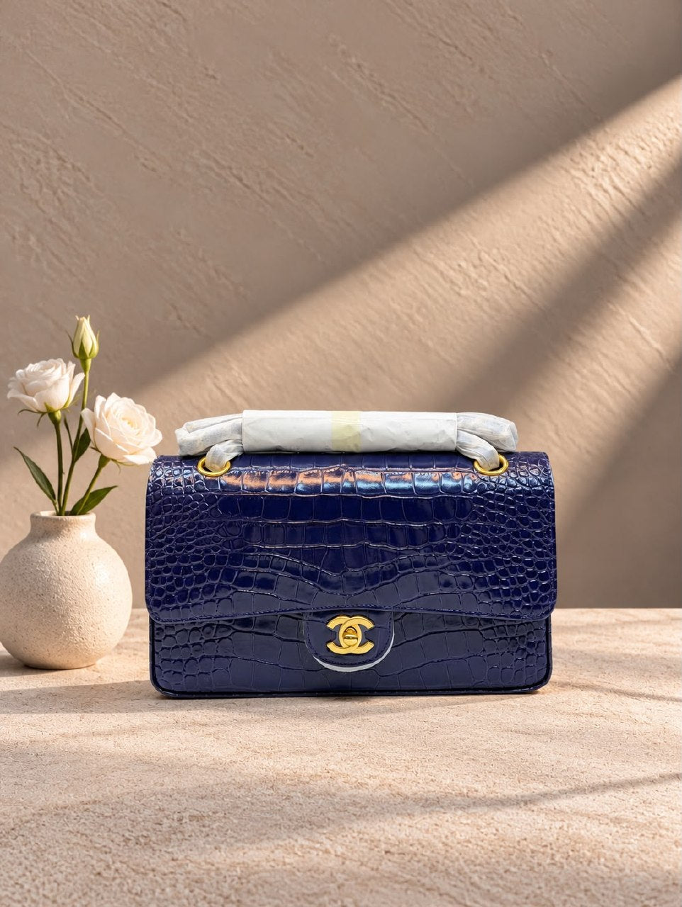 Chanel Handbag - Navy Embossed