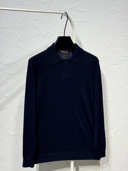 Loro Piana Polo Sweater - Light Blue, Navy, Brown, Black, Green