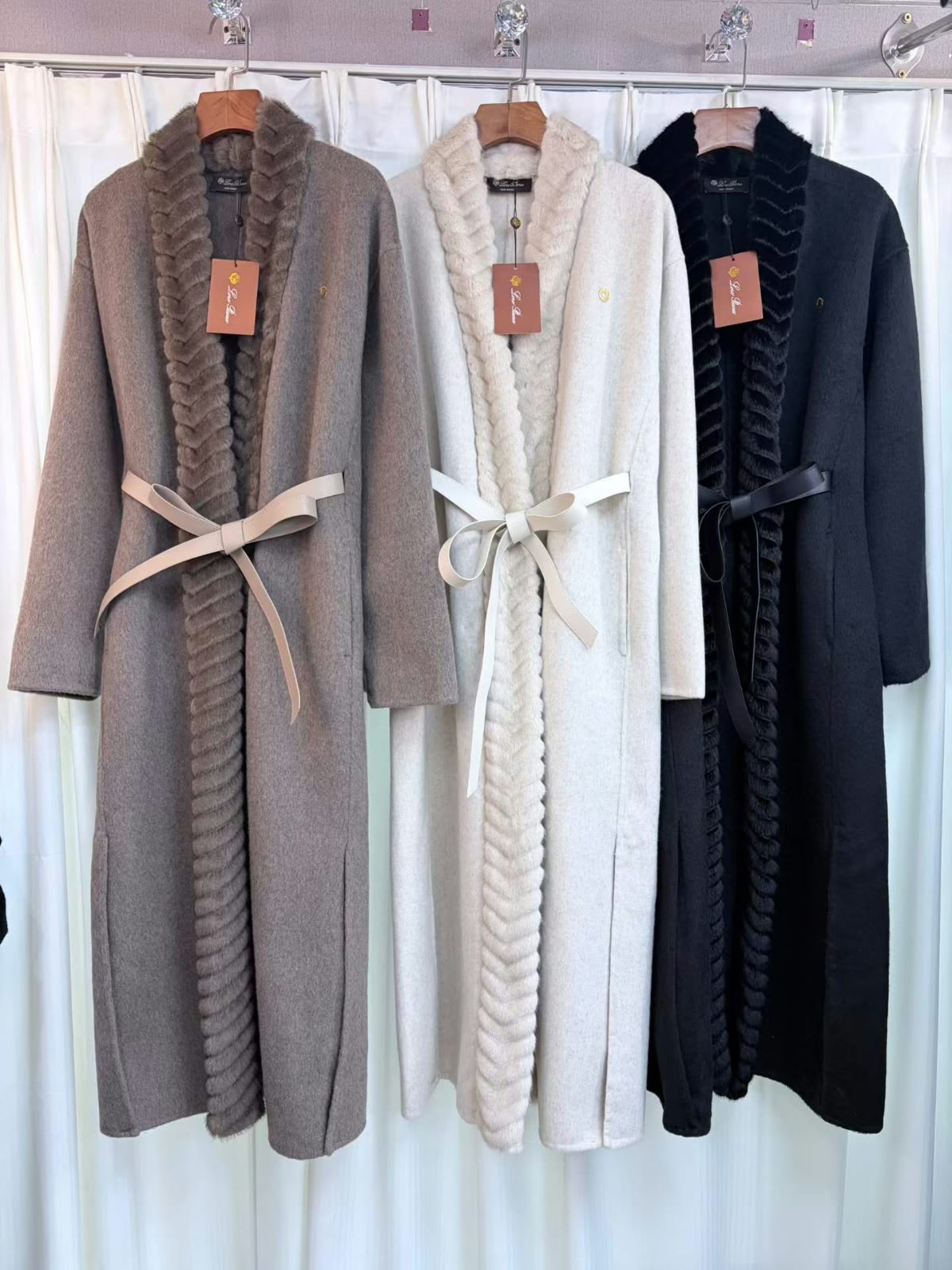 Loro Piana Coat - Beige, White, Black