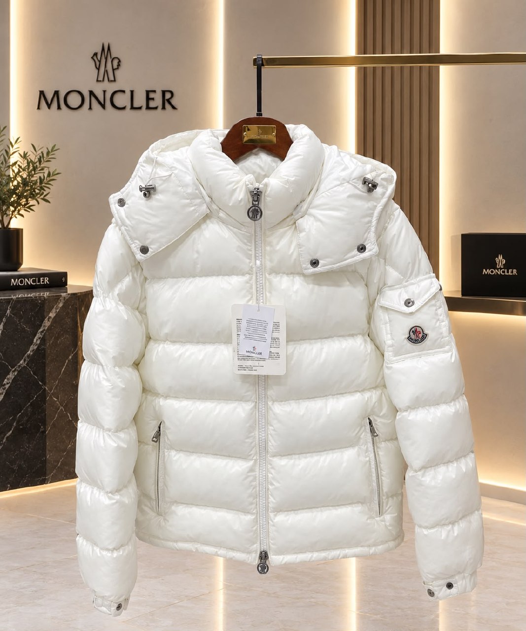 Moncler Puffer Jacket - White