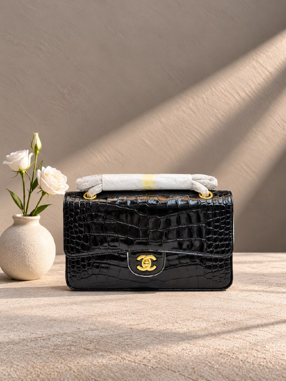 Chanel Handbag - Black Embossed