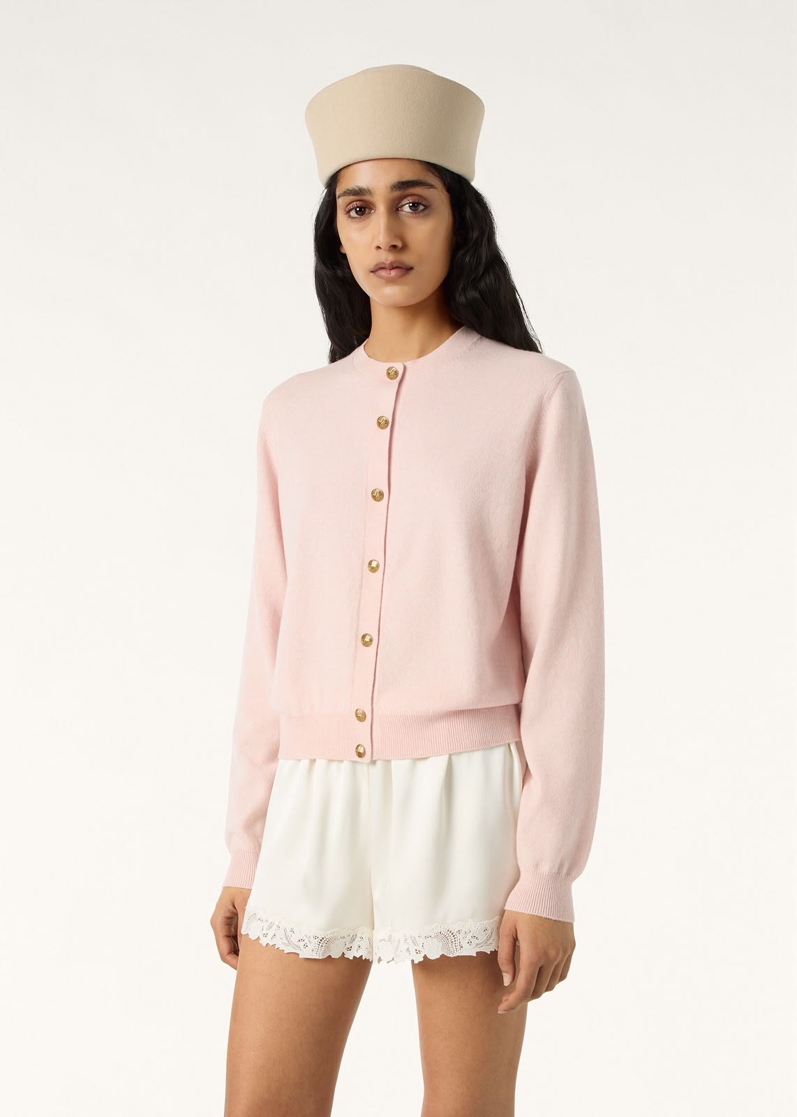 Loro Piana Rib-Trim Cardigan - Green, Pink