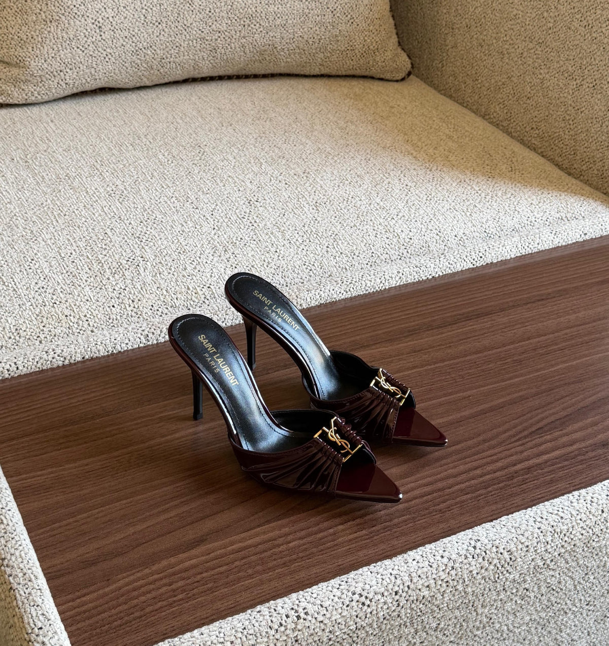 YSL Heels - Burgundy