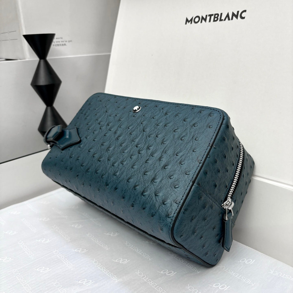 Montblanc Crossbody Bag - Blue Embossed