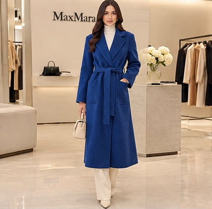 Max Mara Belted Coat - Blue