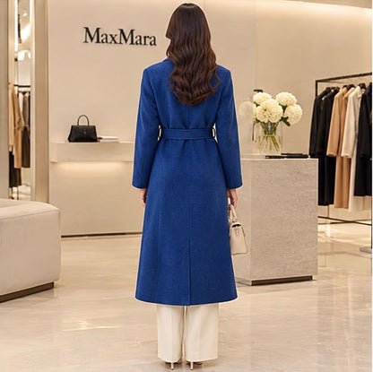 Max Mara Belted Coat - Blue