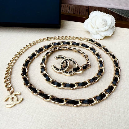Chanel Inset Link Belt - Black