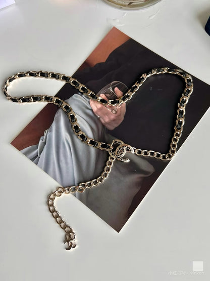 Chanel Inset Link Belt - Black