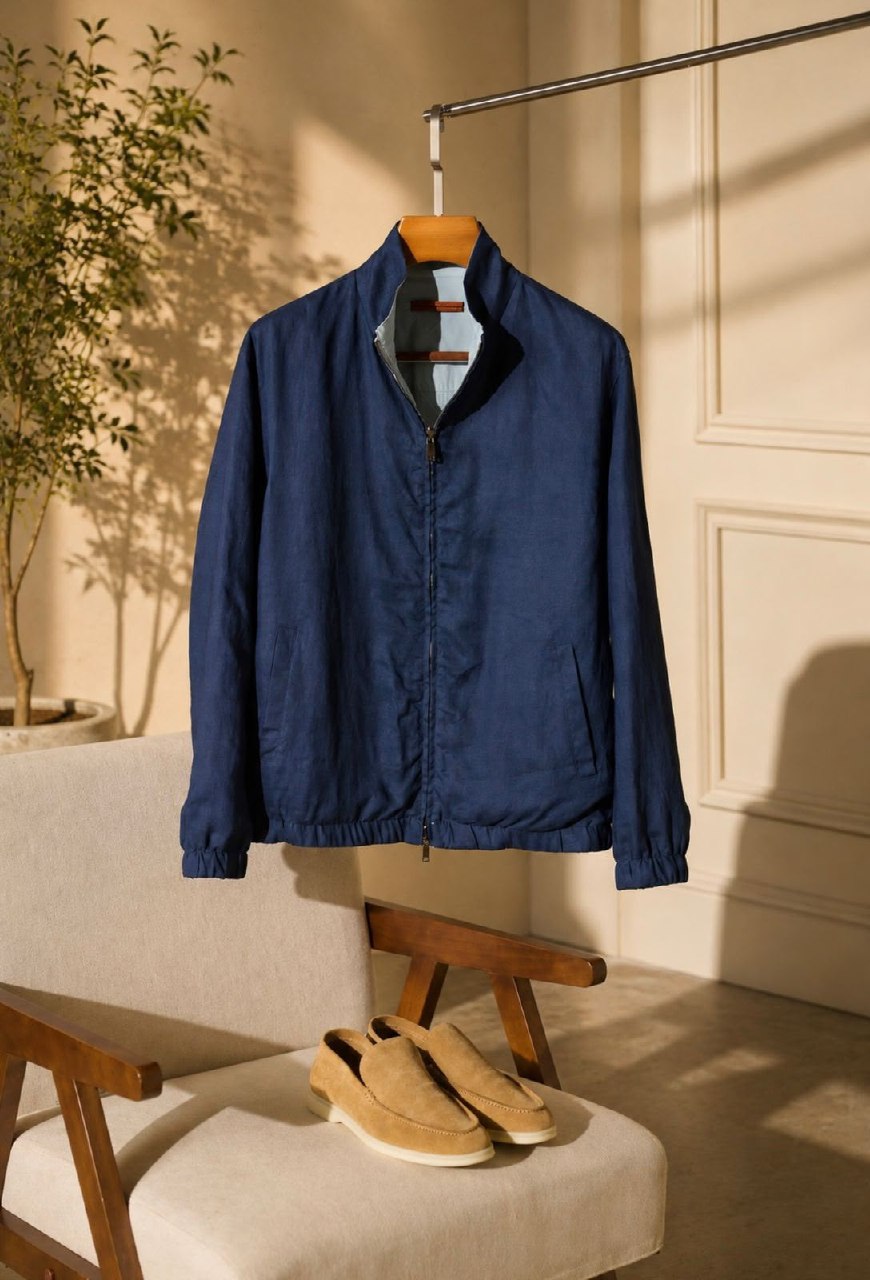 Zegna Bomber Jacket - Navy