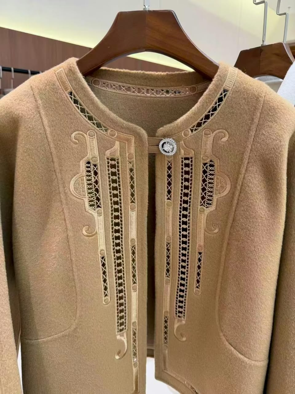 Hermes Open-Front Jacket - Beige