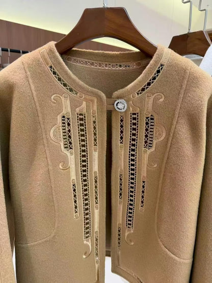 Hermes Open-Front Jacket - Beige