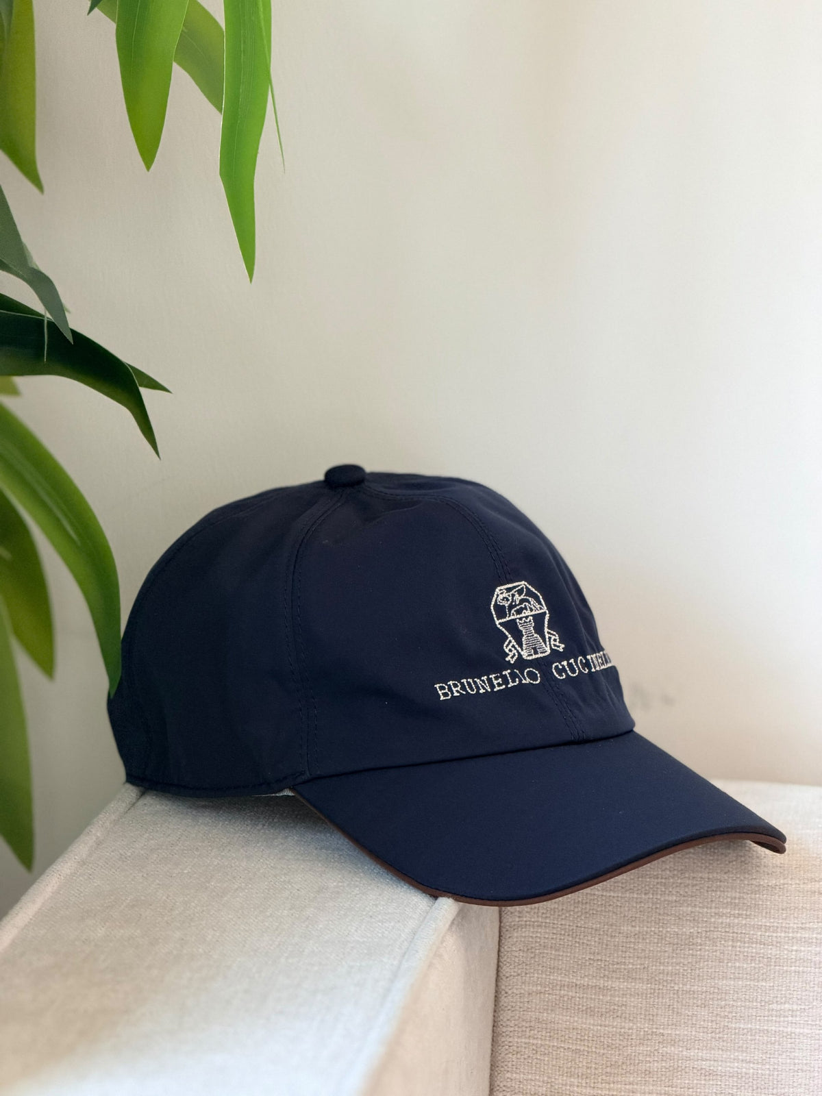 Brunello Cucinelli Embroidered Cap - Navy
