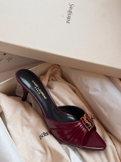 YSL Heels - Burgundy