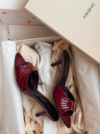 YSL Heels - Burgundy