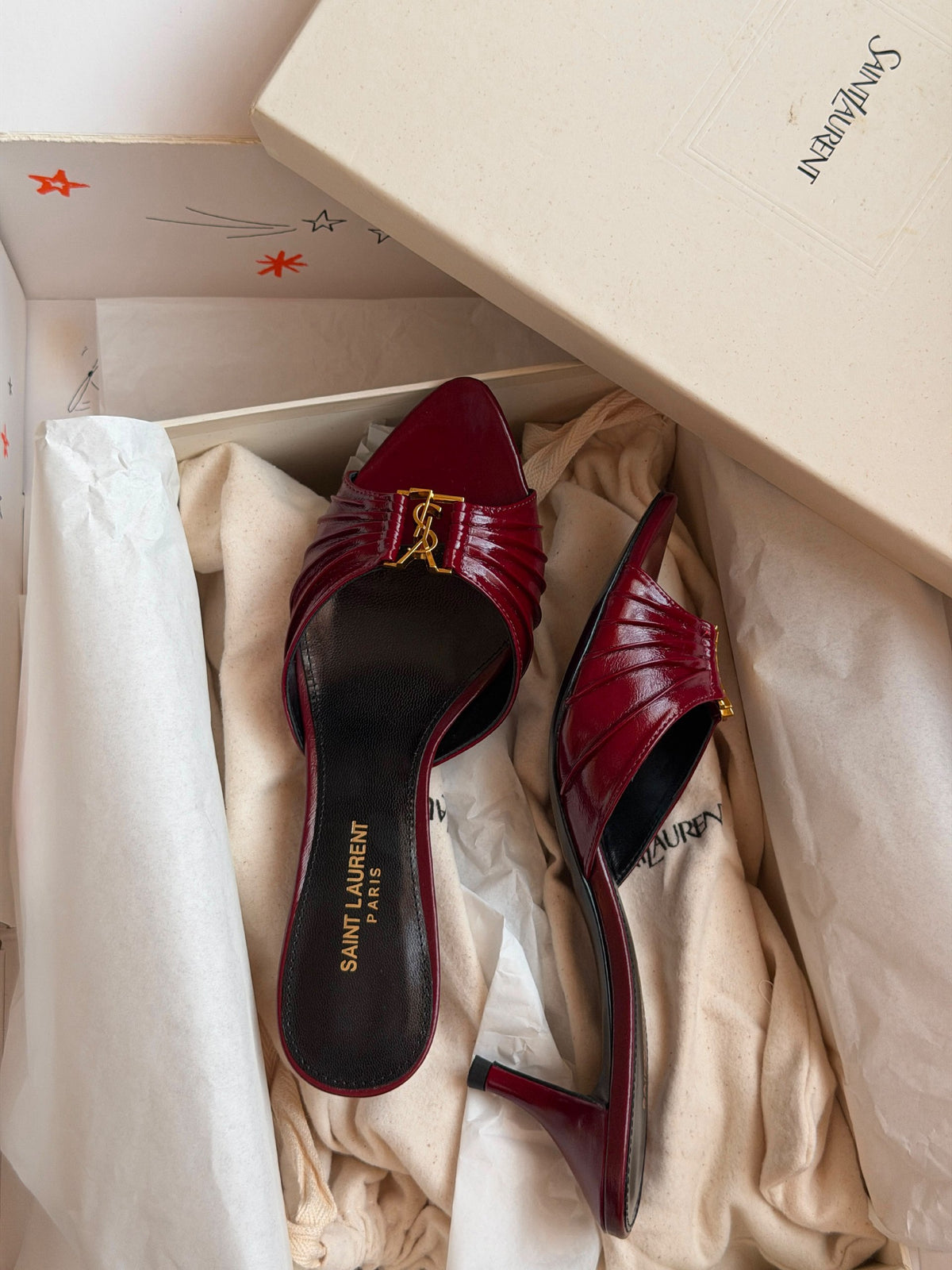 YSL Heels - Burgundy