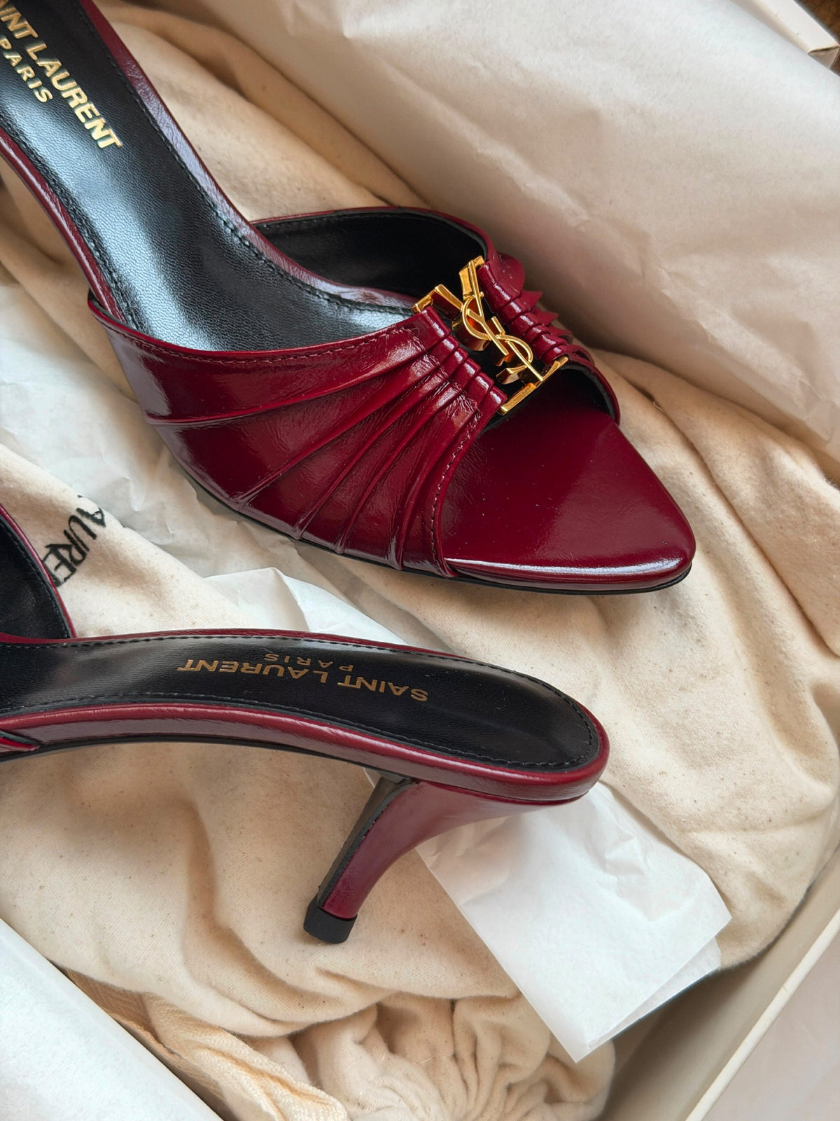 YSL Heels - Burgundy