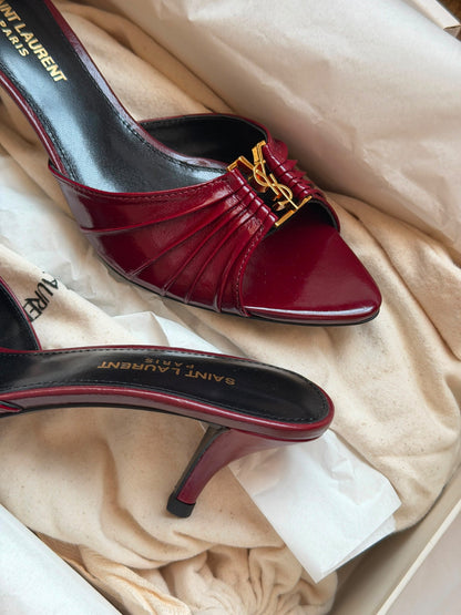 YSL Heels - Burgundy