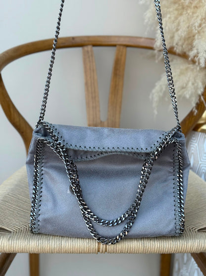 Stella McCartney Foldover Shoulder Bag - Grey