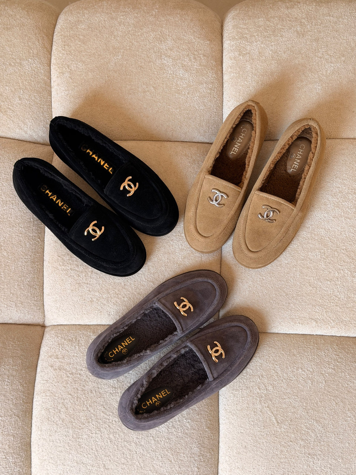 Chanel Loafers - Grey, Brown, Beige, Black