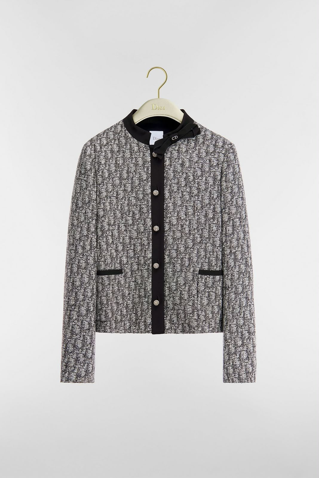 Dior Collarless Jacket - Black