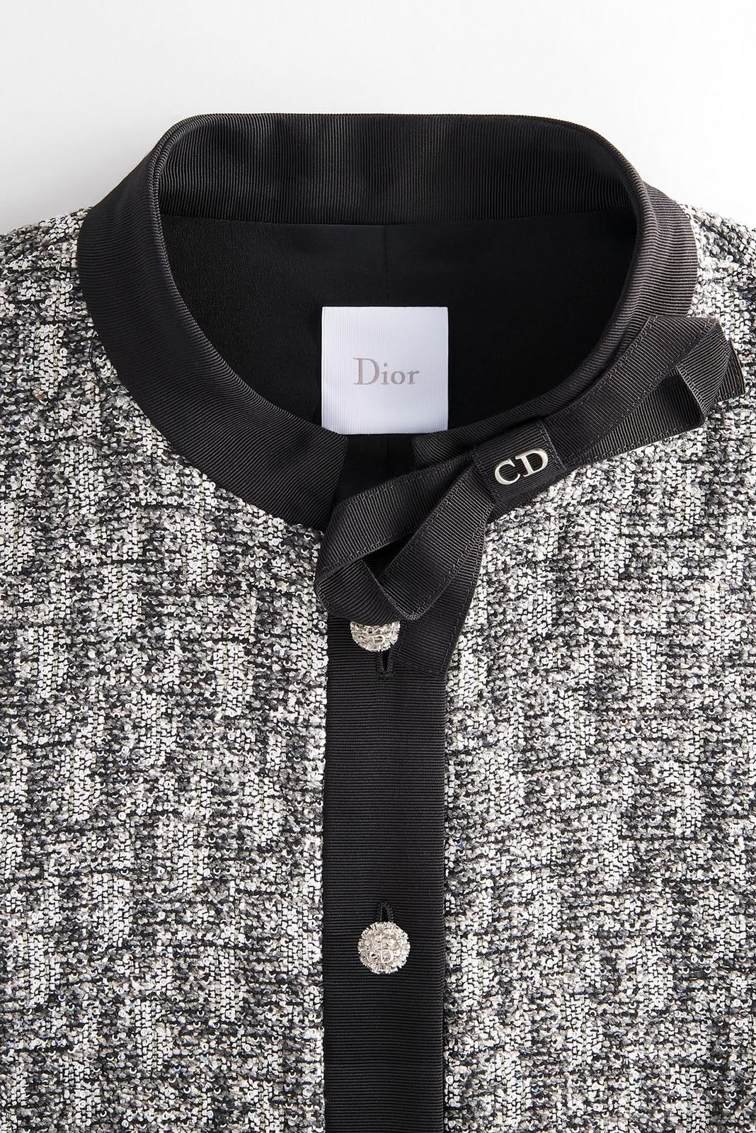 Dior Collarless Jacket - Black