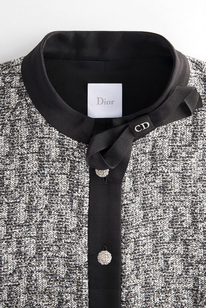 Dior Collarless Jacket - Black