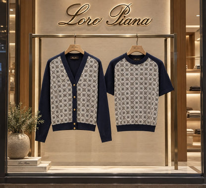 Loro Piana T-Shirt - Off White & Navy