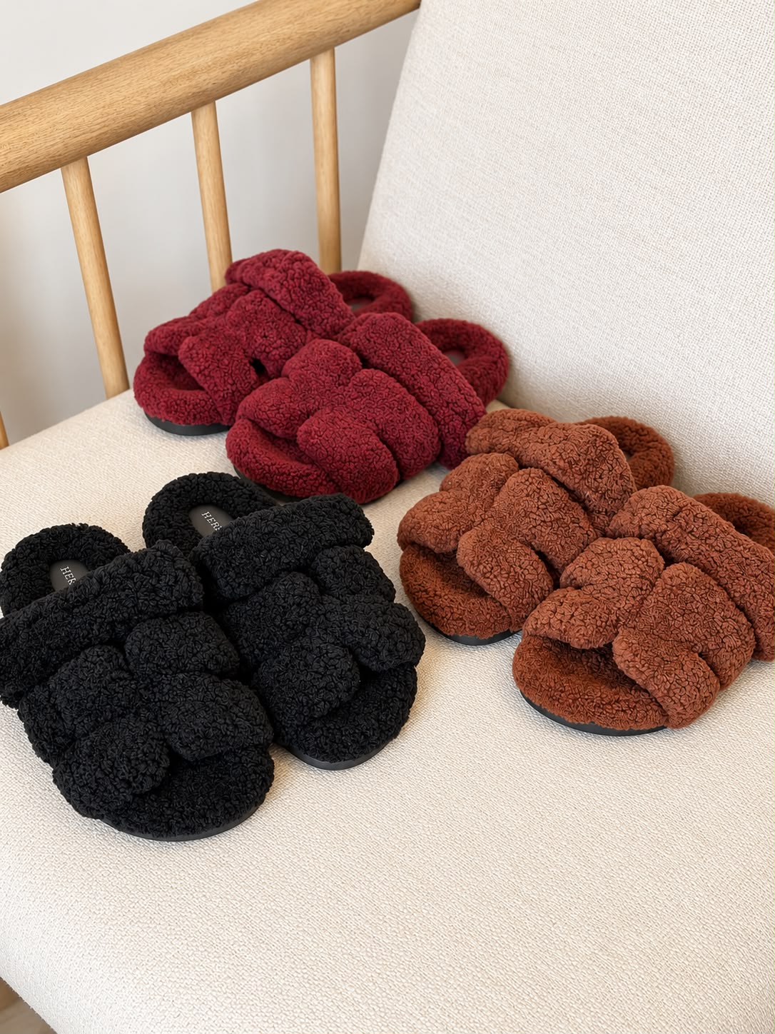 Hermes Slippers - Burgundy, Black, Brown