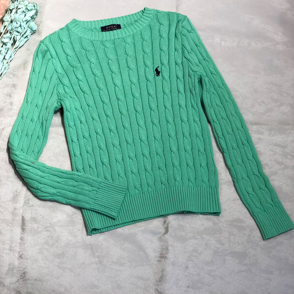 Polo Ralph Lauren Cable Crewneck Sweater - Green