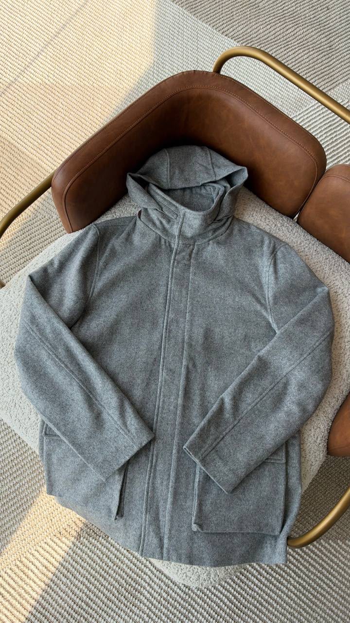 Loro Piana Raglan Hooded Coat - Grey