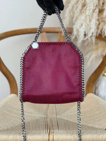 Stella McCartney Chain-Trim Tote Bag - Burgundy