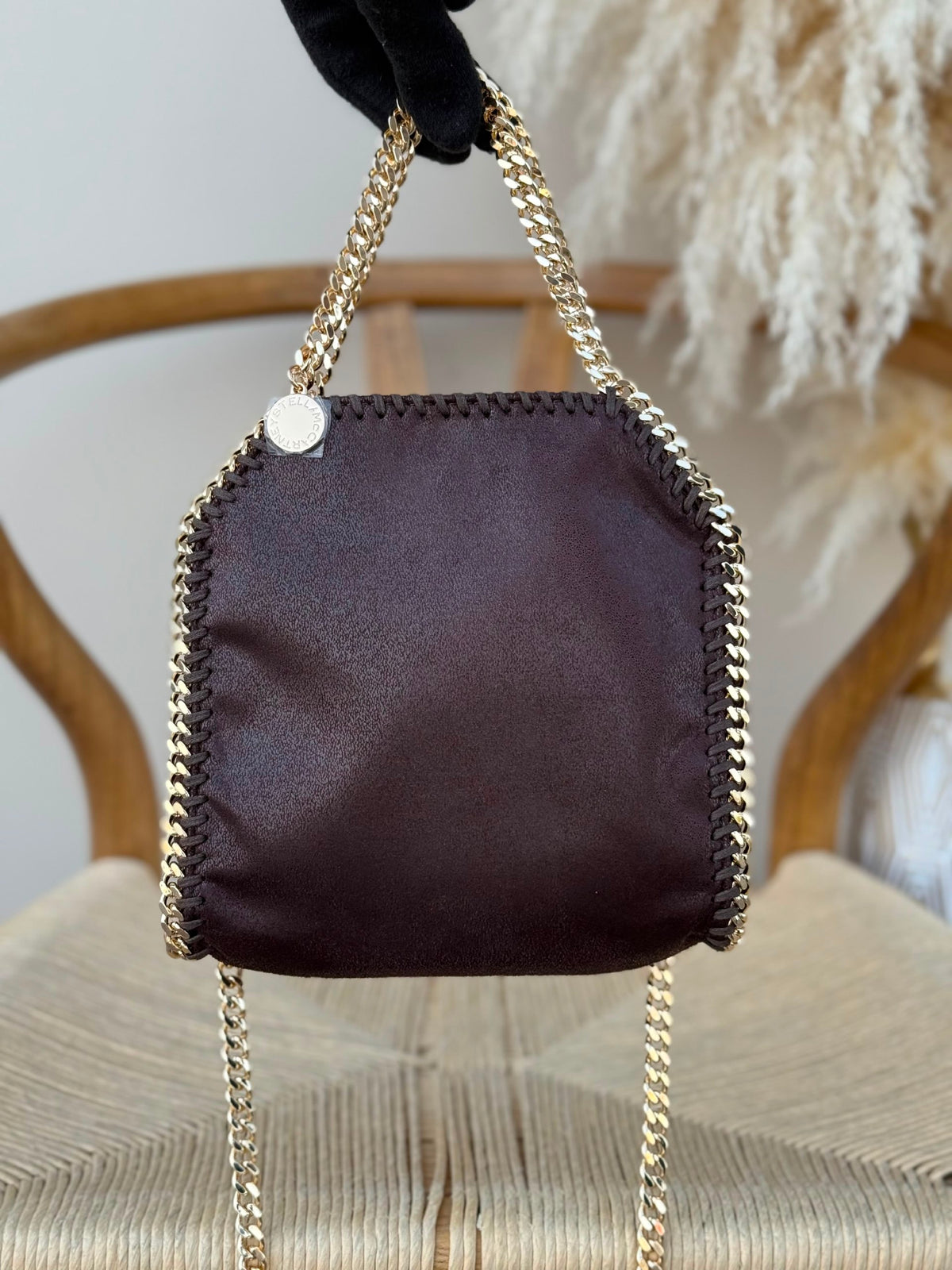 Stella McCartney Chain-Trim Tote Bag - Burgundy