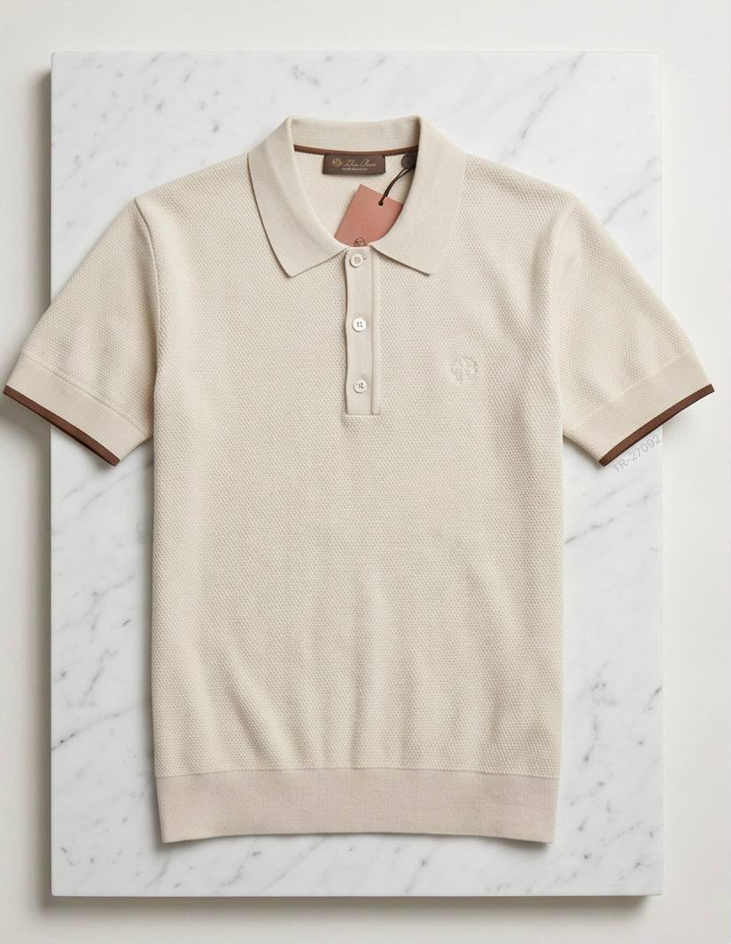 Loro Piana Polo Shirt - White, Black, Navy