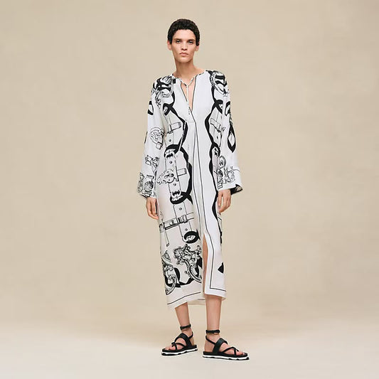 Hermès Coat Belted Open Front - White