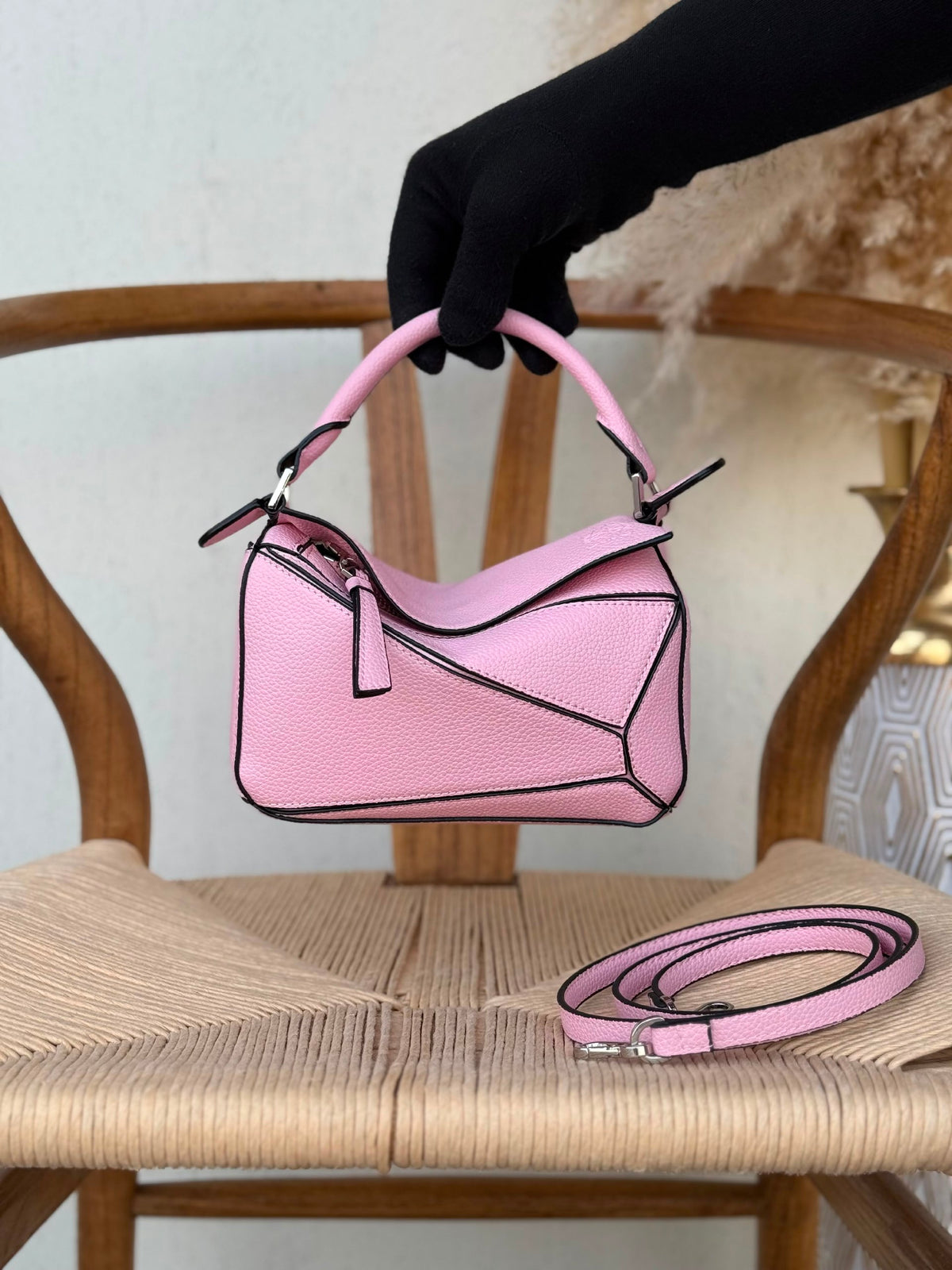 Loewe Handbag Geometric Puzzle - Pink
