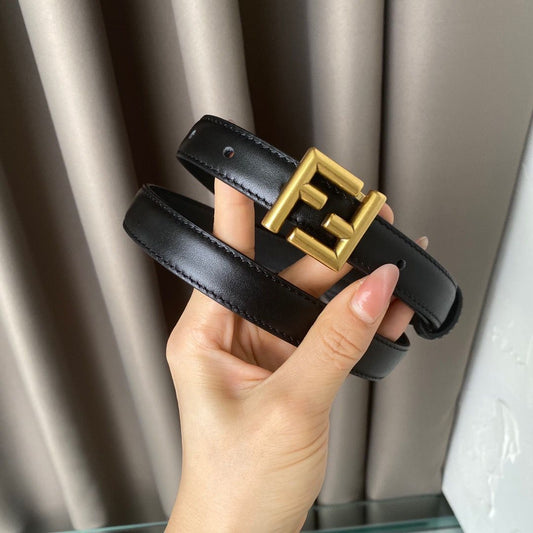 Fendi Square Buckle Belt - Black