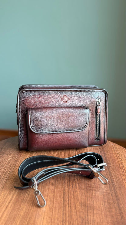 Berluti Multipocket Crossbody Bag - Burgundy