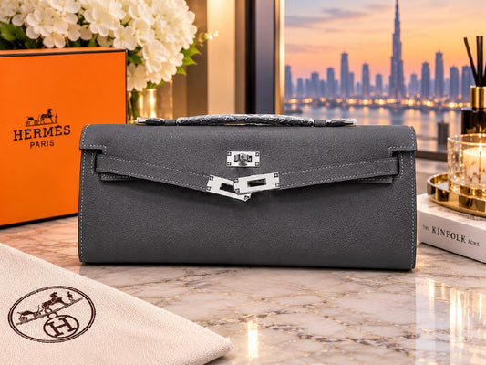 Hermès Top-Handle Handbag - Dark Grey
