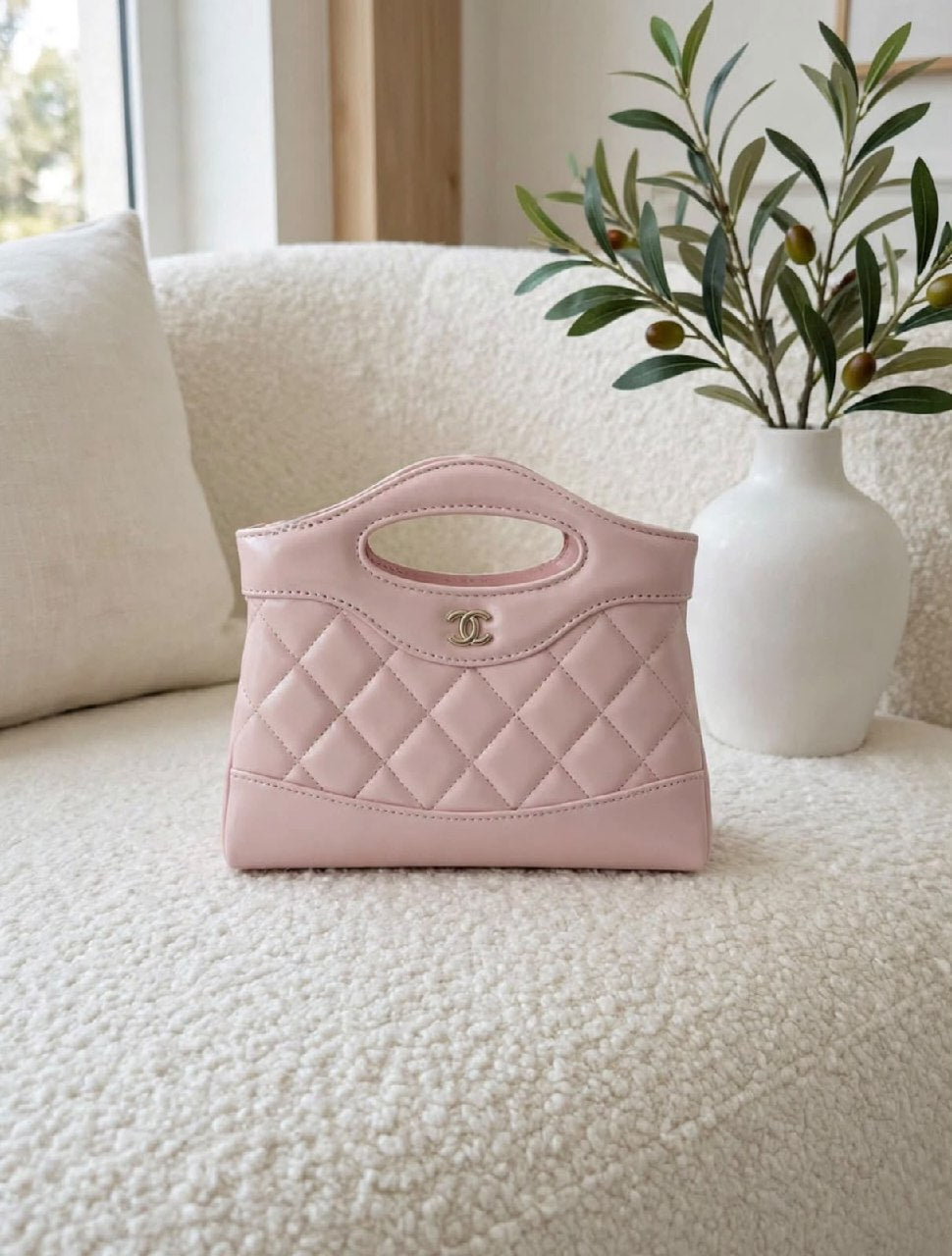 Chanel Handbag (Quilted Panel) - Pink