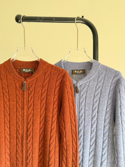 Loro Piana Cardigan - Brown, Blue