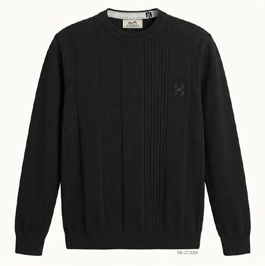 Hermès Panelled Sweater - Black