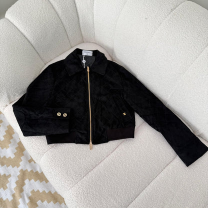 Chanel Quilted Bomber Jacket - Black