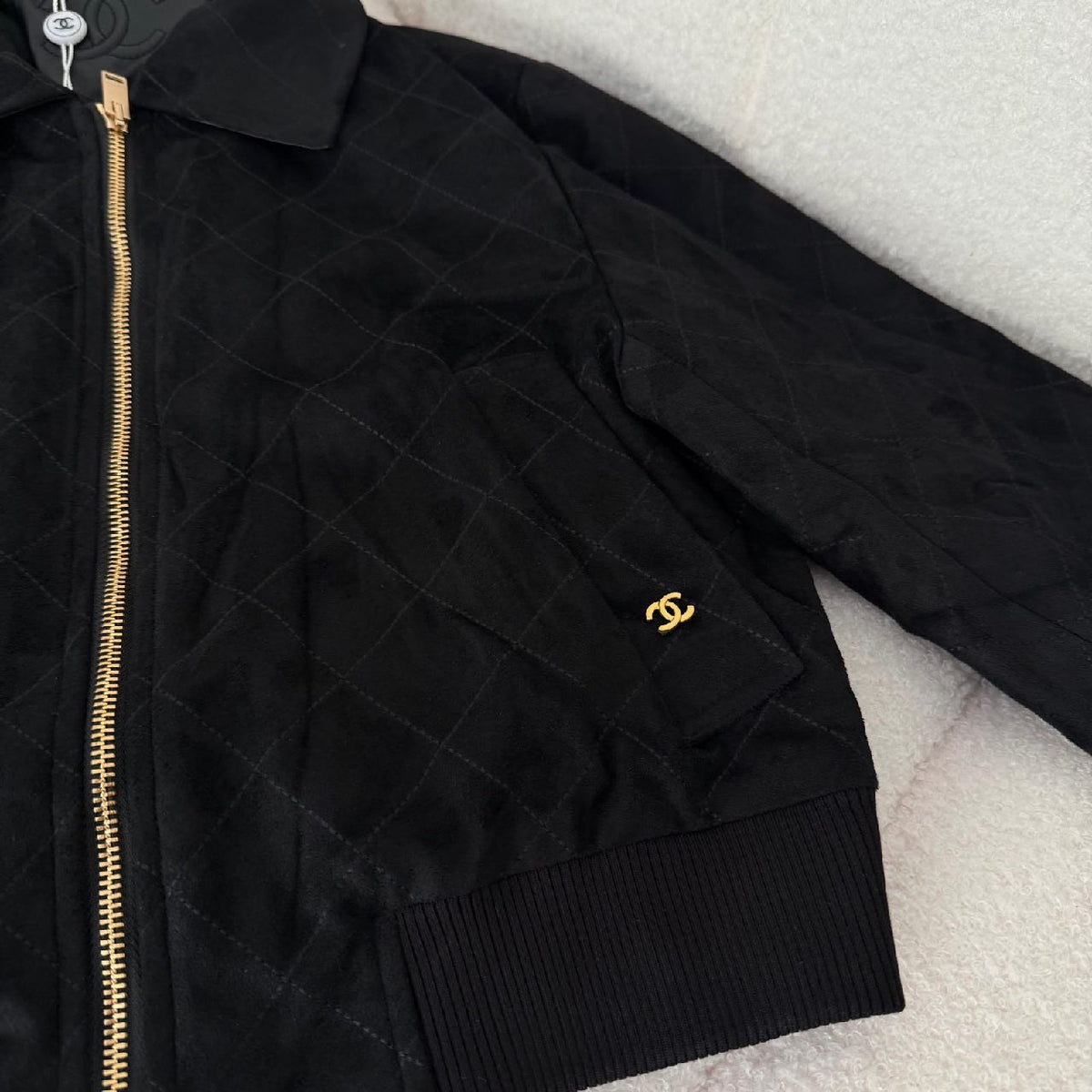 Chanel Quilted Bomber Jacket - Black