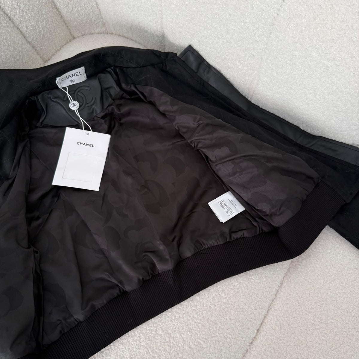 Chanel Quilted Bomber Jacket - Black