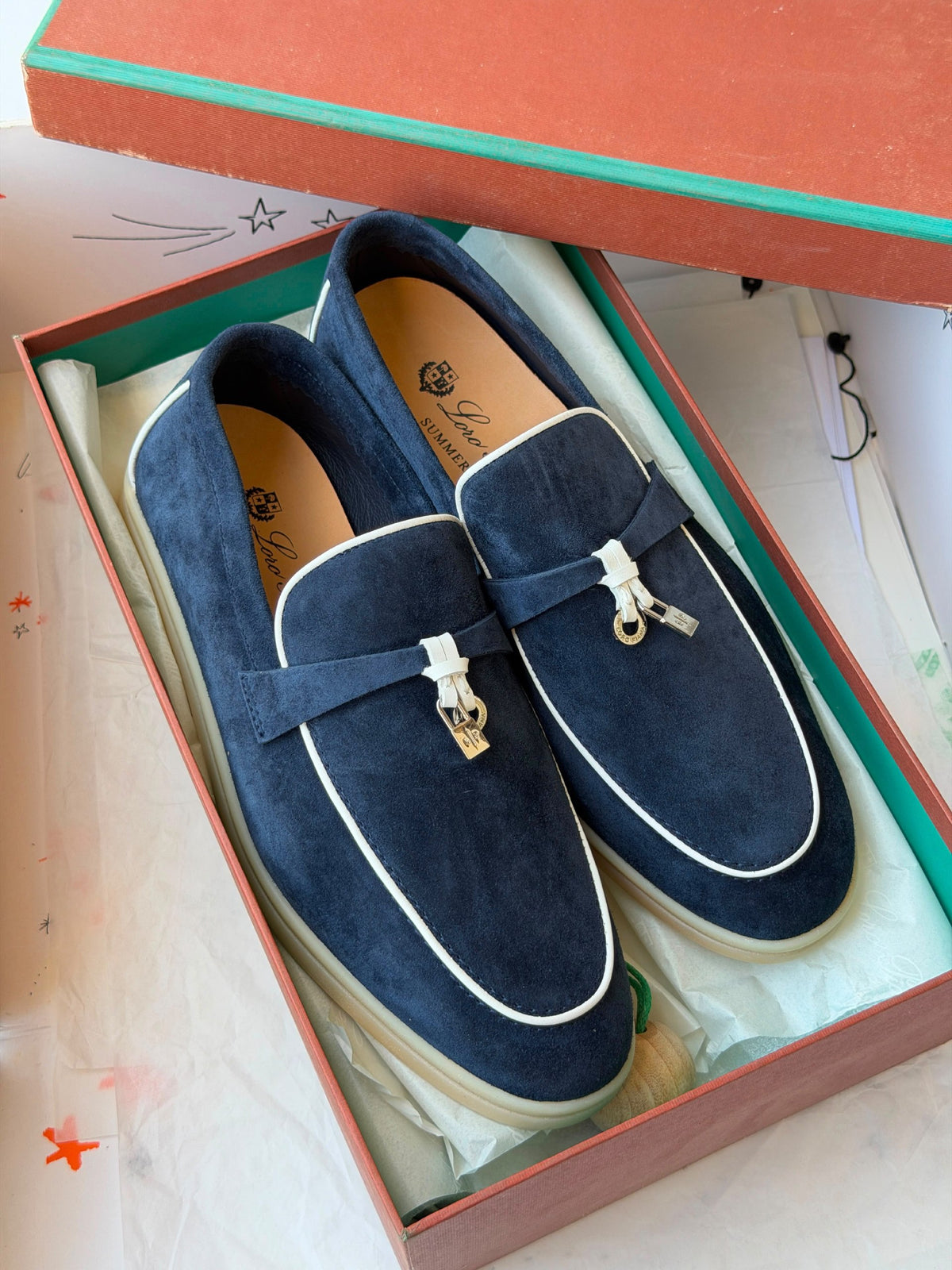 Loro Piana Loafers - Burgundy, Navy, Grey, Green