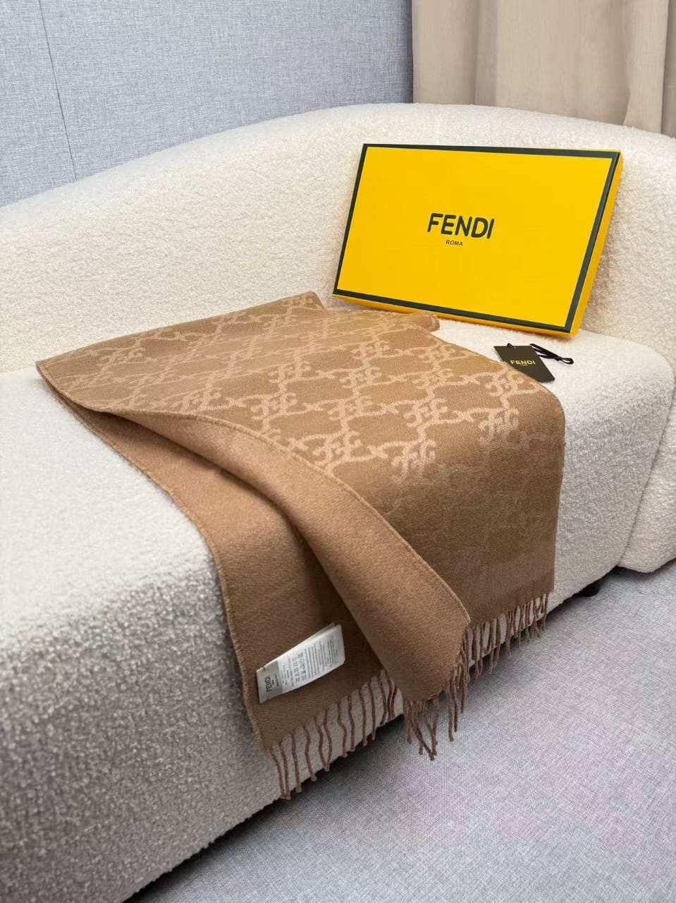 Fendi Scarf - Beige Monogram