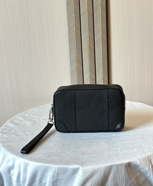 Louis Vuitton Panelled Clutch - Black