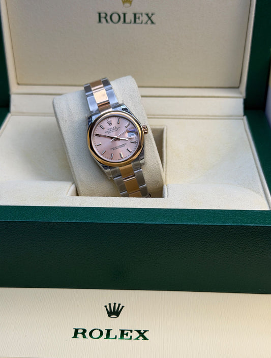Rolex Watch - Pink & Steel