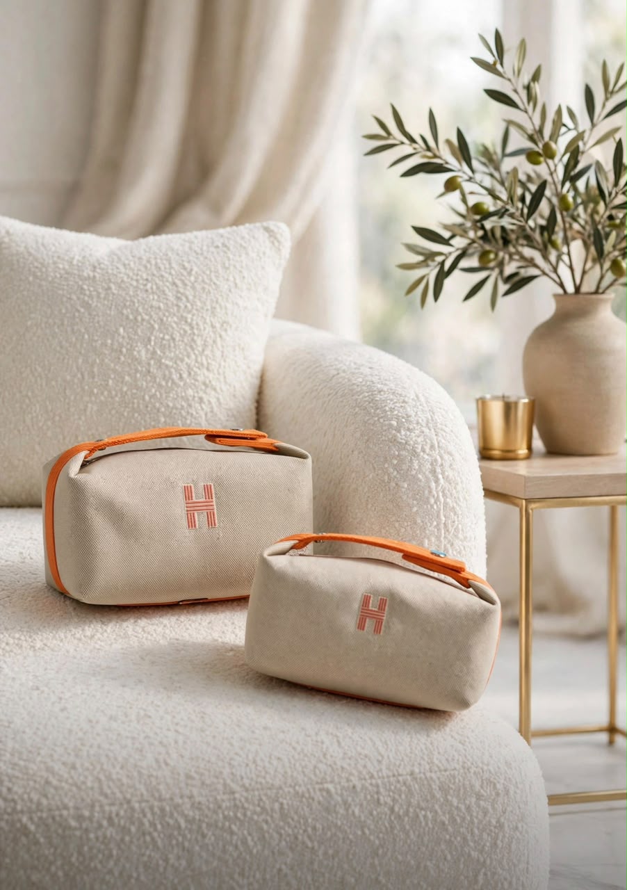 Hermès Makeup Bag - Beige