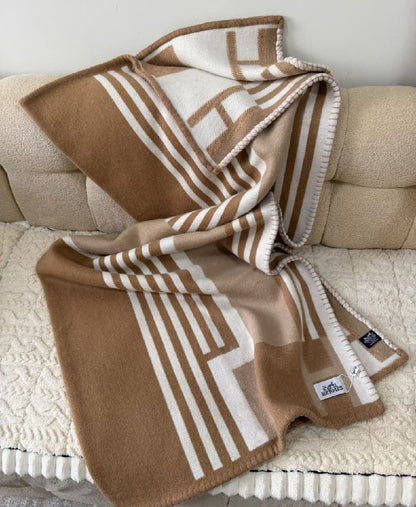 Hermès Geometric Blanket - Beige